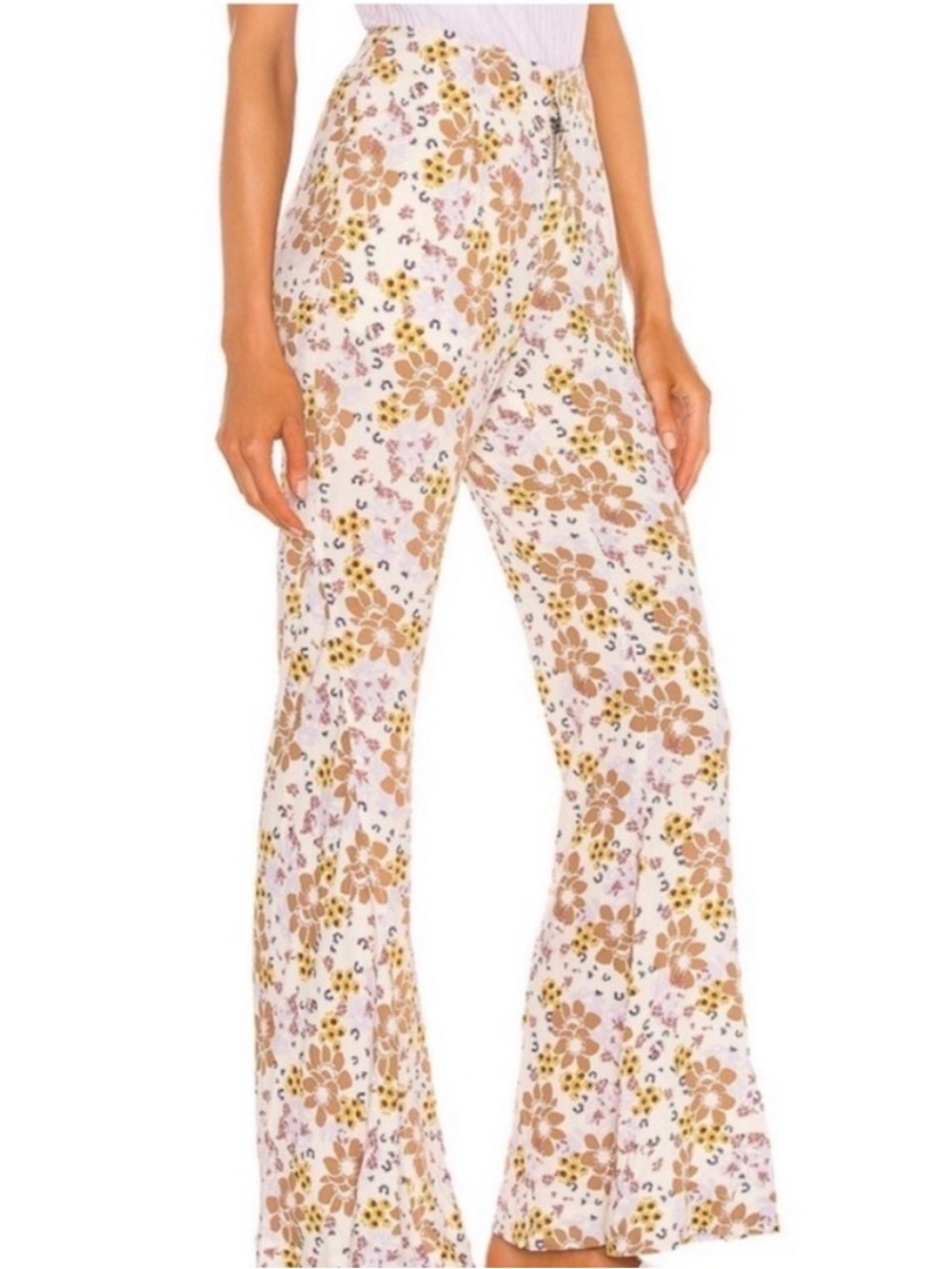 Free People Floral Flare Pants